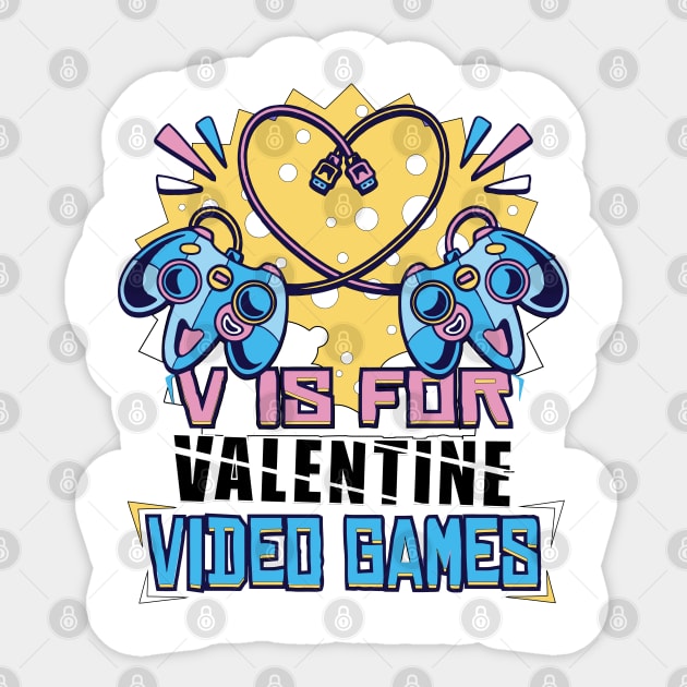 V is for video games Sticker by XYDstore